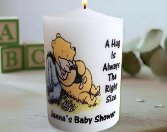 Classic Winnie the Pooh Votive Candle: Storybook Nursery Gift or Baptism Favor