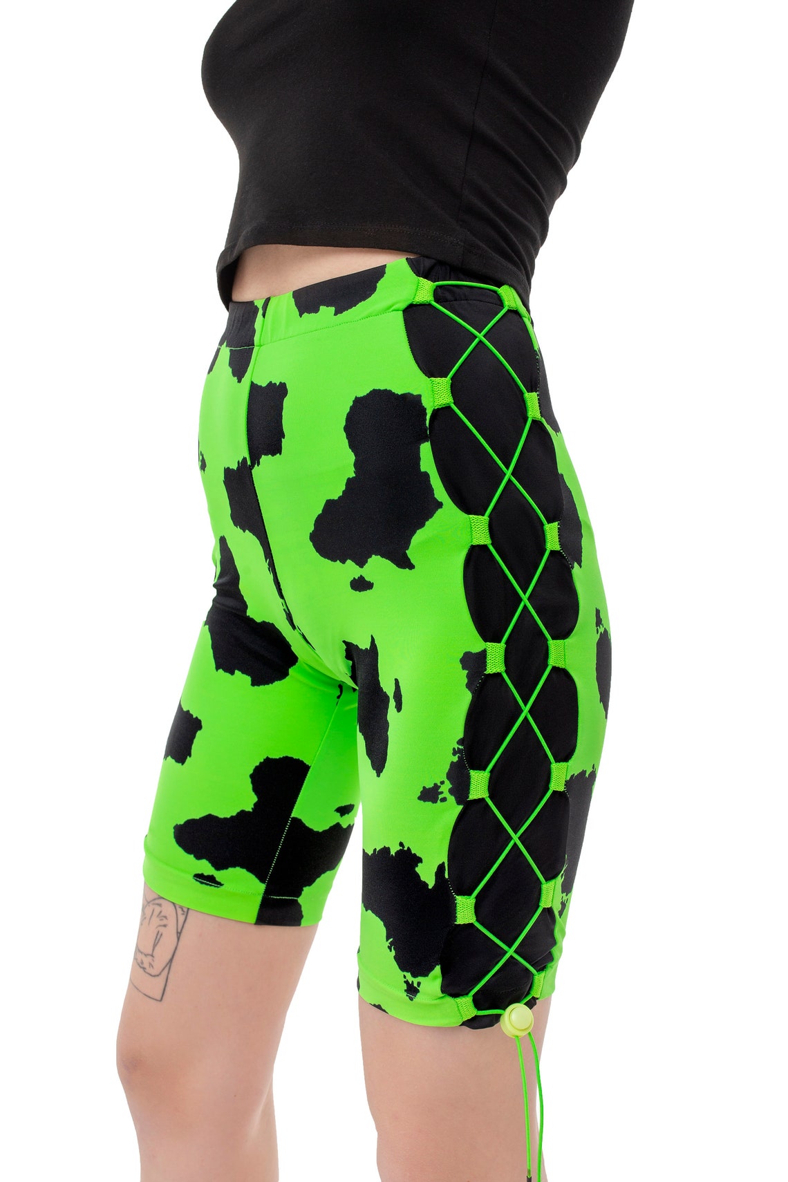 Cycling Shorts in Green Color Etsy
