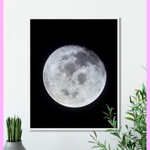 Space - Astronomy - Earth Moon 2 - Planet - Printable - Print -Decor - Photo - WALL ART - Digital Download
