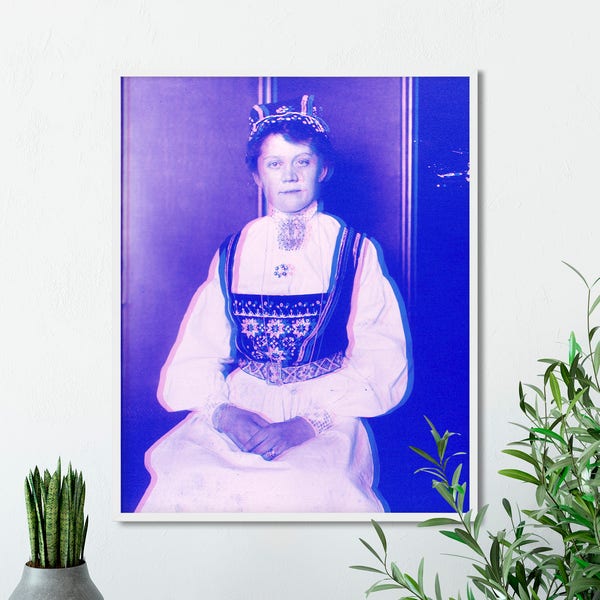 Ellis Island Norwegian woman - Modern - Vintage - Antique - Original - Canada - Photo -  Printable - Decor - WALL ART - Digital Download