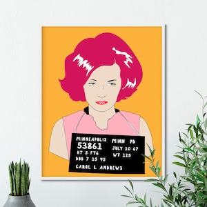 Woman 4 - Badass - Mugshot - Illustration - Girl power - 1920&#39;s - Printable - Print - Decor - WALL ART - Digital Download