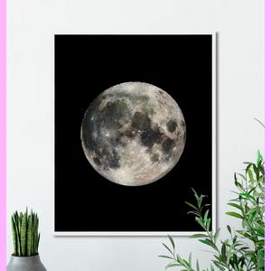 Space - Astronomy - Earth Moon 1 - Planet - Printable - Print -Decor - Photo - WALL ART - Digital Download