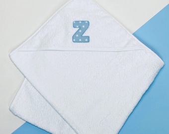 Personalised Appliqué baby hooded towel