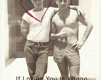 Gay Think of You, Thinking of You, Vintage Photo, Gay Vintage Photo    ****VMTY1003