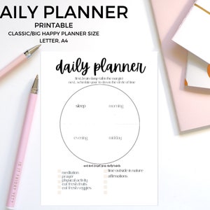NIEUWE Circle of Time Daily Planner afdrukbaar voor Happy Planner *nieuw ontwerp*