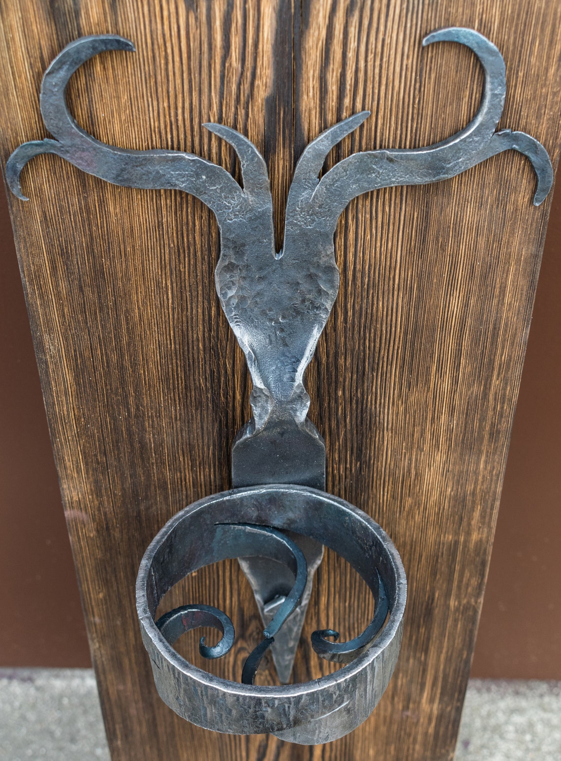 Blacksmith Elk Animal Candle Holder Etsy