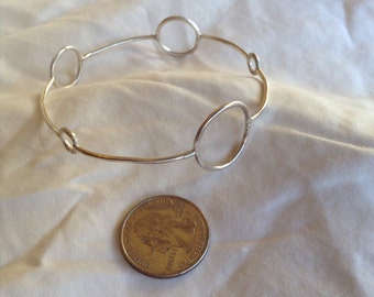 Circles of Love sterling silver bangle bracelet