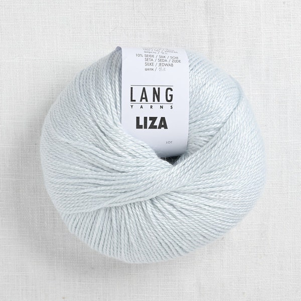 Pale Blue Knitting Yarn, Bamboo Wool Silk Blend Yarn,  Lang Yarns Liza