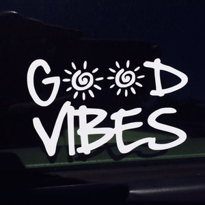Good Vibes Decal - Vinyl Sticker for Macbook Pro, iPad, Car, Windows and Doors