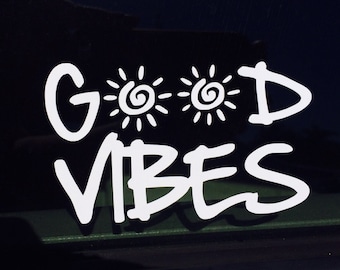 Good Vibes Decal - Vinyl Sticker for Macbook Pro, iPad, Car, Windows and Doors