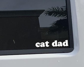 Cat Dad Car Decal: Vinyl Transfer Sticker
