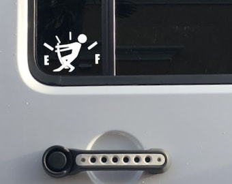 Funny Low Fuel Vinyl Decal - Empty Gas Gauge Car Sticker