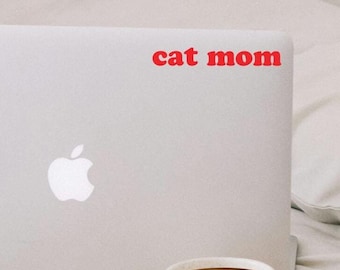 Cat Mom Vinyl Decal - Car Laptop Sticker