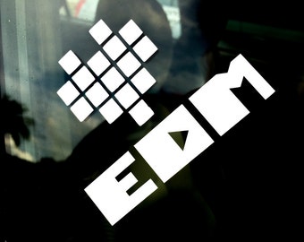 I love EDM Vinyl Decal - Rave Stickers