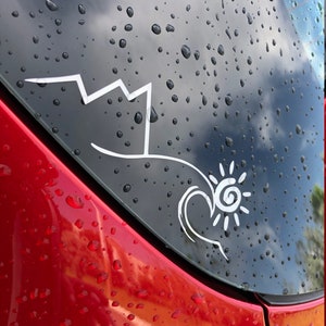 Sun Ocean Wave Mountain Vinyl Decal Transfer Sticker / Outdoors Sticker Label
