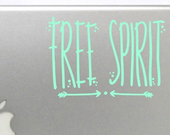 Free Spirit Vinyl Decal: Laptop Car Sticker