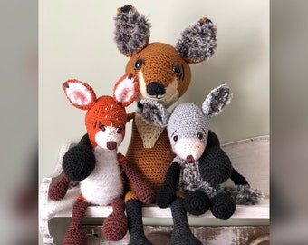 Crochet Fox and Wolf Amigurumi Pattern Bundle (PDF Download)