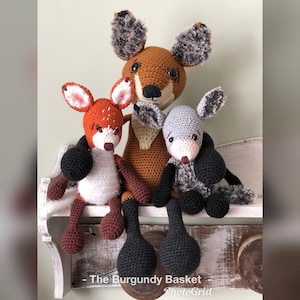 Crochet Fox and Wolf Amigurumi Pattern Bundle (PDF Download)