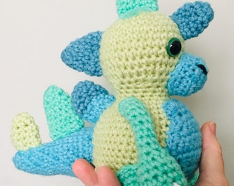 Pea the Little Dinosaur, Crochet Dinosaur *PATTERN Only* PDf Instant Download, Digital Download, Crochet Baby, Amigurumi