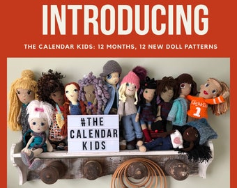 Crochet Doll Patterns: Calendar Kids Collection (PDF Download)
