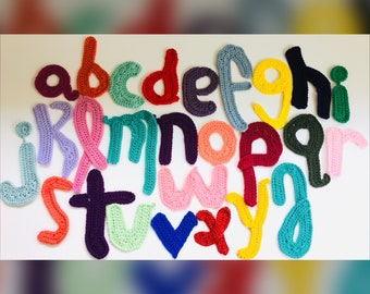 Crochet Alphabet Pattern: Knit Lowercase Letters (PDF Download)