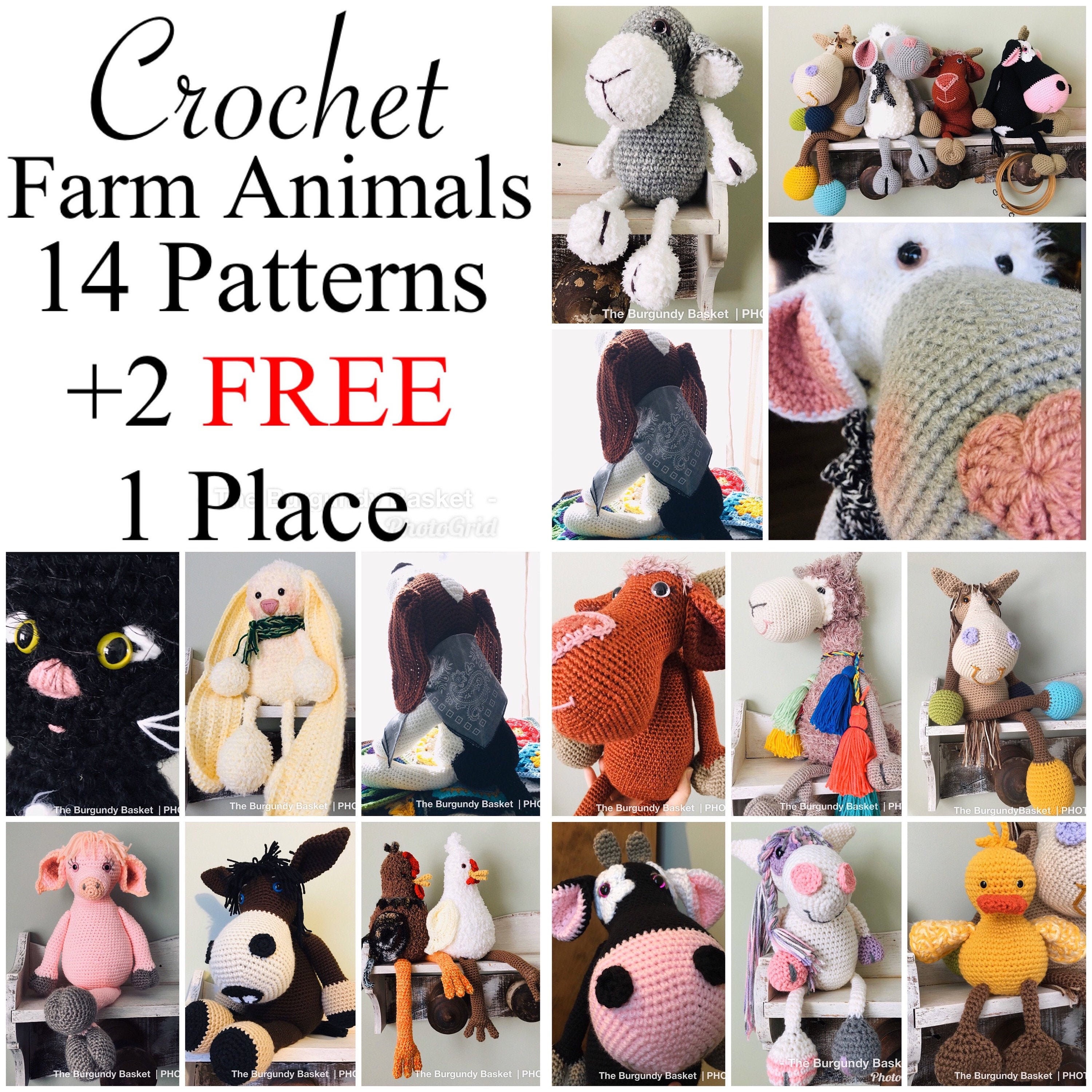 Knitted Farm Animal - Etsy Knitted Farm Animal - Etsy