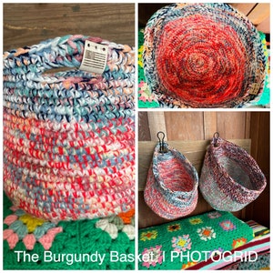Crochet Basket Pattern: Scrap Yarn Tote Bag (PDF Pattern) image 9