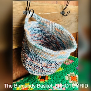 Crochet Basket Pattern: Scrap Yarn Tote Bag (PDF Pattern) image 8