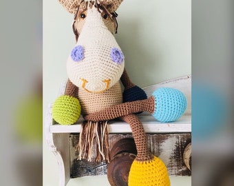 HAYBELLY the Horse with FREE UNiCorn Update *PATTERN Only* PDf Instant Download, Digital Download, Crochet Horse, Amigurumi, Pony, Unicorn