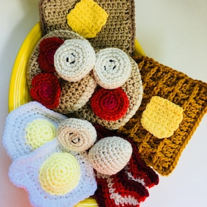 CROCHET BREAKFAST, *PdF Instand Download* Pattern Only, Crochet Breakfast Play Food, Pretend Food, Toddler Toy