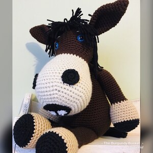 Crochet DONKEY, PATTERN Only PDf Instant Download, Stuffed Animal, Crochet Donkey, Amigurumi, Mule, Farm Animal, Digger the Donkey image 2