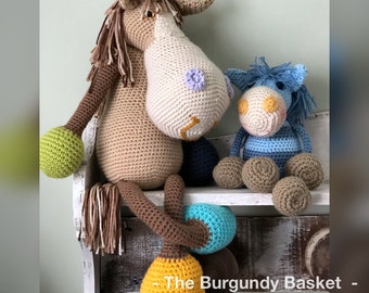 Crochet HORSE, Pony, BuNDLE, *PATTERN Only* PDf Instant Download, Digital Download, Baby Horse, Amigurumi, Pony, Nursery Decor, Farm Animal