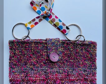 Padrão de bolsa de retalhos de lã de crochê: bolsa de bolso estilo boho (PDF digital)
