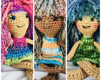 Crochet RAGDOLL, *PATTERN Only,* Crochet Doll, Baby Doll, Rag Doll, Crochet Toy Doll, Quick Doll Pattern