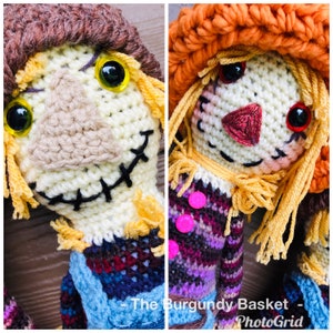 Gehäkelte VOGELSCHEUCHE PUPPEN, Mädchen, Junge *Muster nur* PDF Sofort Download, Amigurumi, Puppe, Ragdoll, Herbst, Halloween Dekoration