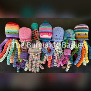 CROCHET OcTOPUS, JELLYFiSH, *PaTTERN* PDF, Baby Toy, Kids Toy, Cotton, Crochet Baby Octopus, Easy Beginner Pattern