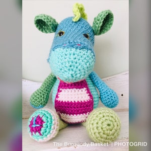 Scrap Yarn Crochet DINOSAUR Toy, DRAGON *PATTERN Only* PDf Instant Download, Digital Download, Crochet Baby, Amigurumi, Crochet Dragon Kids