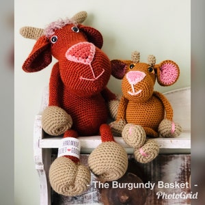 Crochet GOAT, Baby, BuNDLE *PATTERN Only* PDf Instant Download, Digital Download, Crochet Kid Goat, Amigurumi, Farm Animal, Nursery Decor