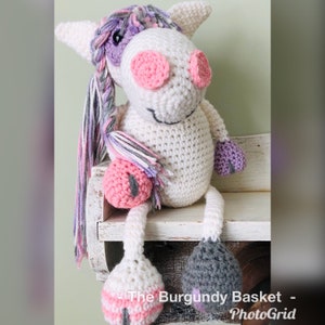 Peony the PONY, Crochet Pony *PATTERN Only* PDf Instant Download, Digital Download, Crochet Horse, Amigurumi, Baby Pony