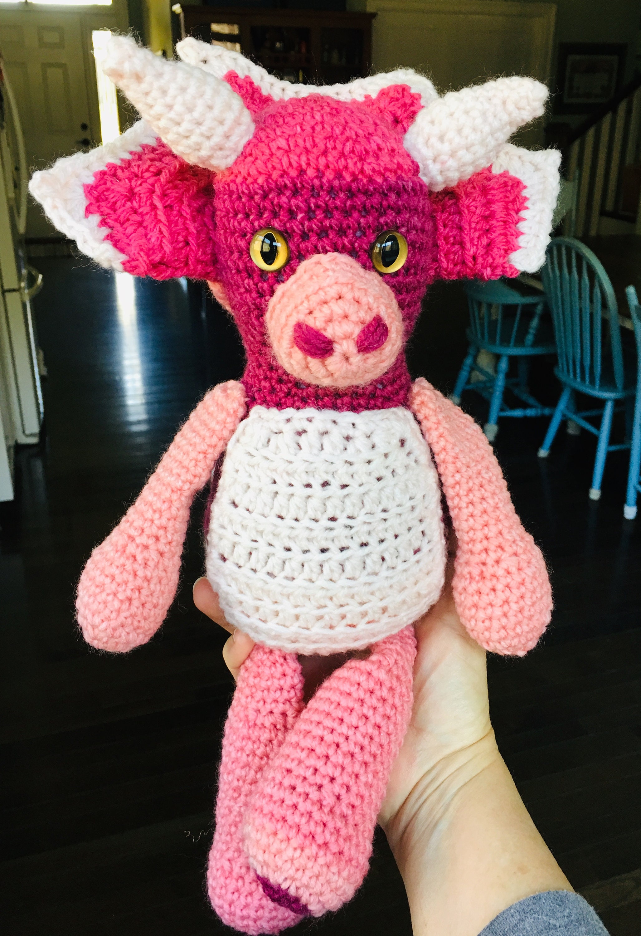 Strawberry the Sweet DINOSAUR Crochet Dinosaur PATTERN Only Etsy