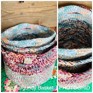 Crochet Basket Pattern: Scrap Yarn Tote Bag (PDF Pattern) image 5