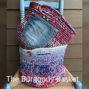 Crochet Basket Pattern: Scrap Yarn Tote Bag (PDF Pattern) image 2