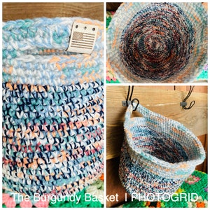 Crochet Basket Pattern: Scrap Yarn Tote Bag (PDF Pattern) image 7