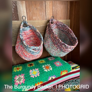 Crochet Basket Pattern: Scrap Yarn Tote Bag (PDF Pattern) image 3