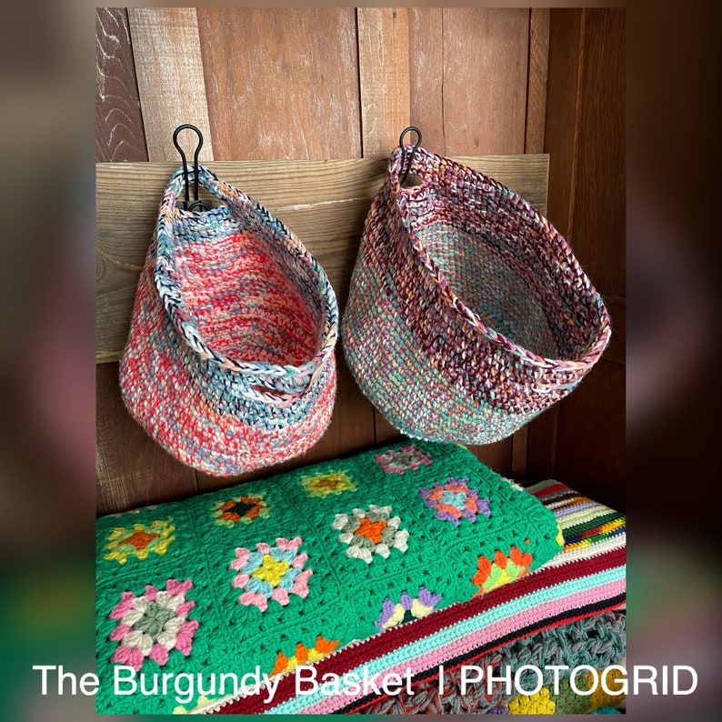 Crochet Basket Pattern: Scrap Yarn Tote Bag (PDF Pattern) image 3
