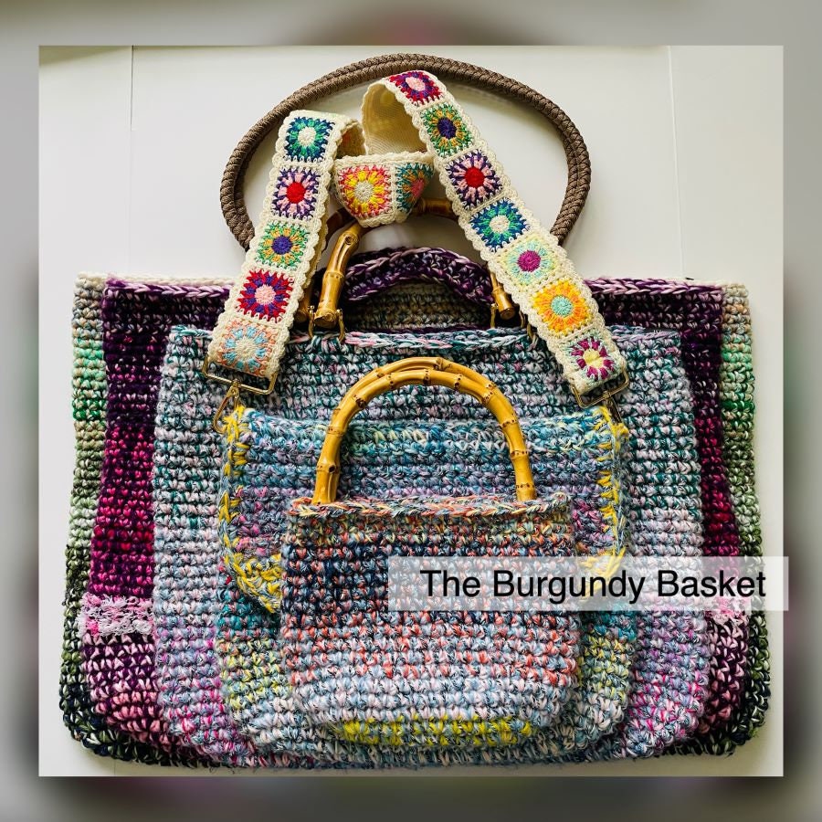 Crochet Tote Bag Pattern: Scrap Yarn Purse Tutorial (PDF) - Etsy