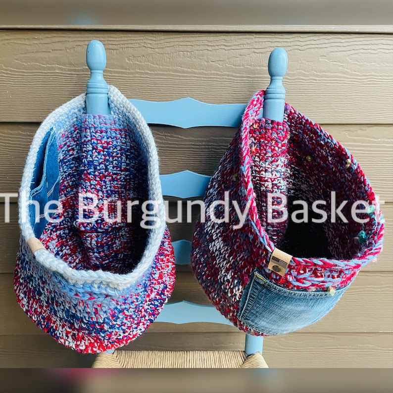 Crochet Basket Pattern: Scrap Yarn Tote Bag (PDF Pattern) image 4