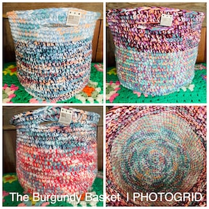 Crochet Basket Pattern: Scrap Yarn Tote Bag (PDF Pattern) image 10