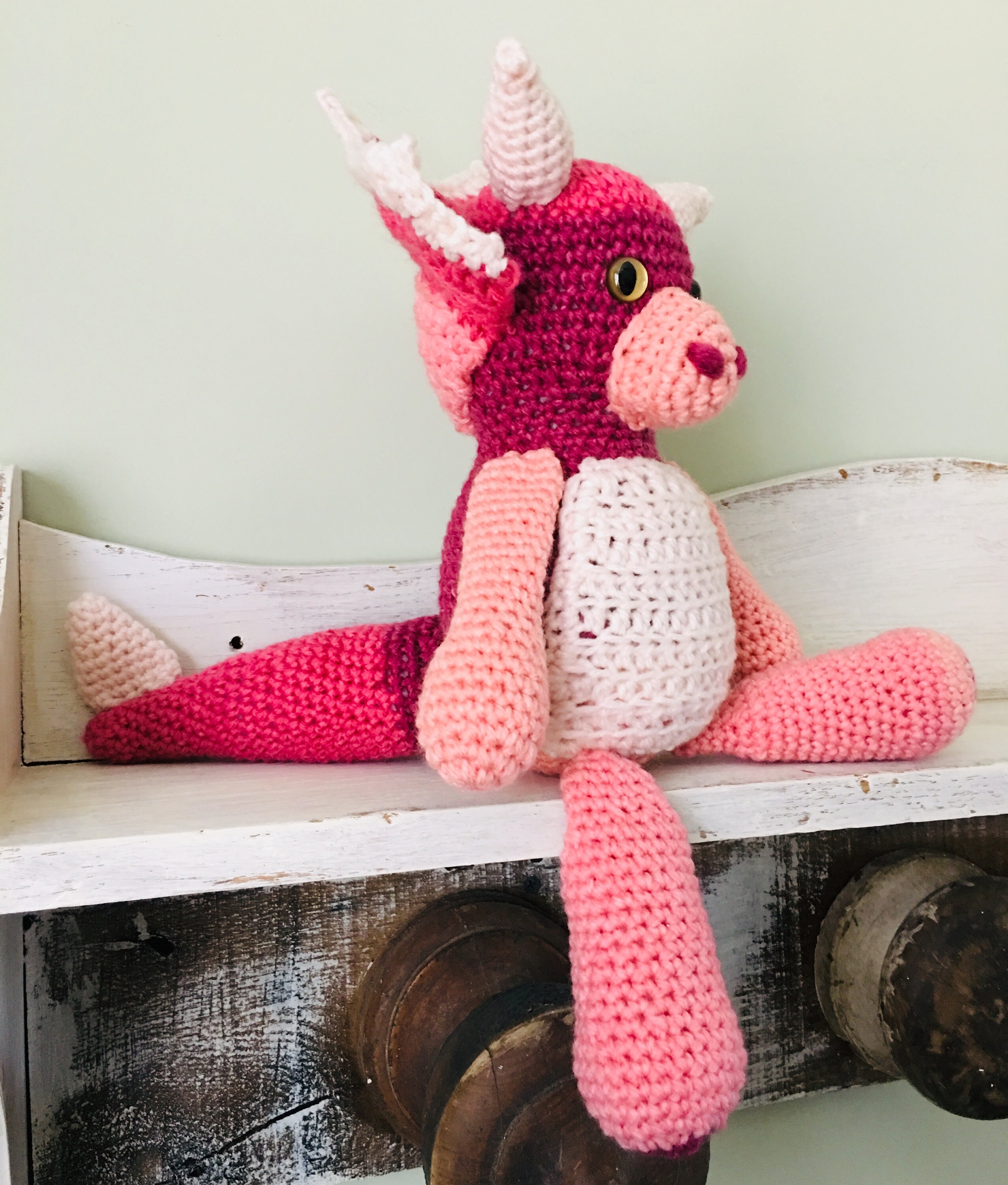 Strawberry the Sweet DINOSAUR Crochet Dinosaur PATTERN Only Etsy