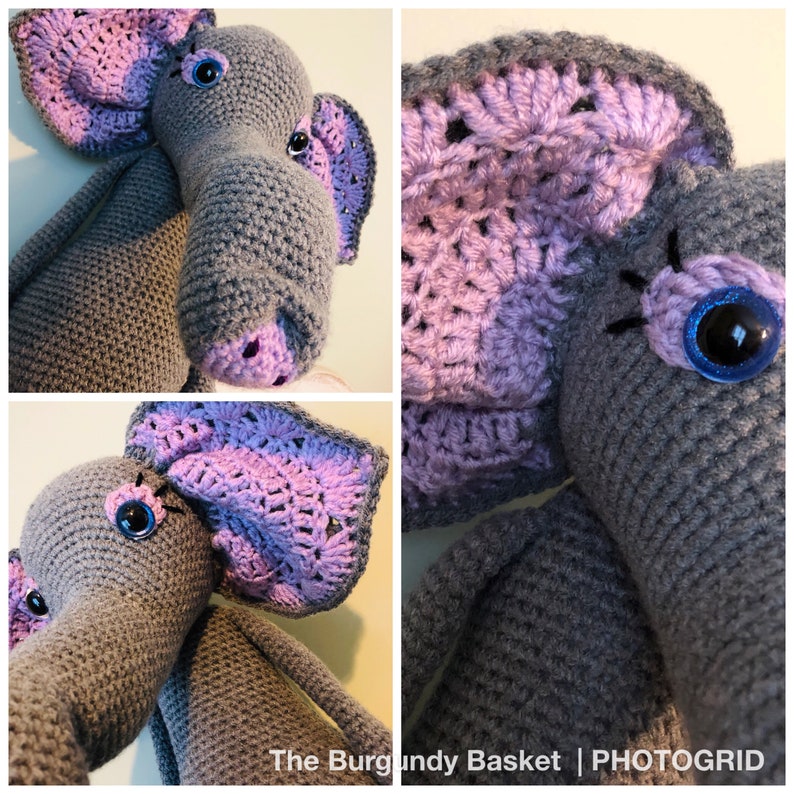 Elemeno the Elephant, PATTERN Only PDf Instant Download, Digital Download, Crochet Elephant, Amigurumi, Knit Elephant image 4